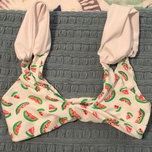 Watermelon Patterned Bikini Top